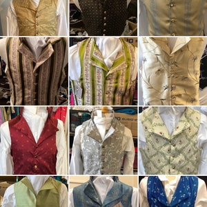 Made to order Regency style Waistcoat in your choice of fabric