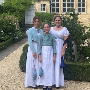 Button back Regency style cotton gown made to order PLEASE READ description section