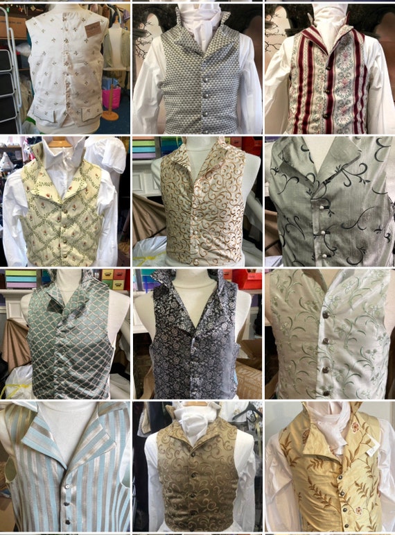 Made to Order Regency Style Waistcoat in Your Choice of Fabric