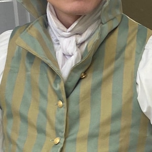 Chaleco estilo Regencia hecho a medida en la tela de su elección. LEA LA DESCRIPCIÓN