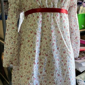 Long sleeved made to order Regency gown PLEASE READ DESCRIPTION