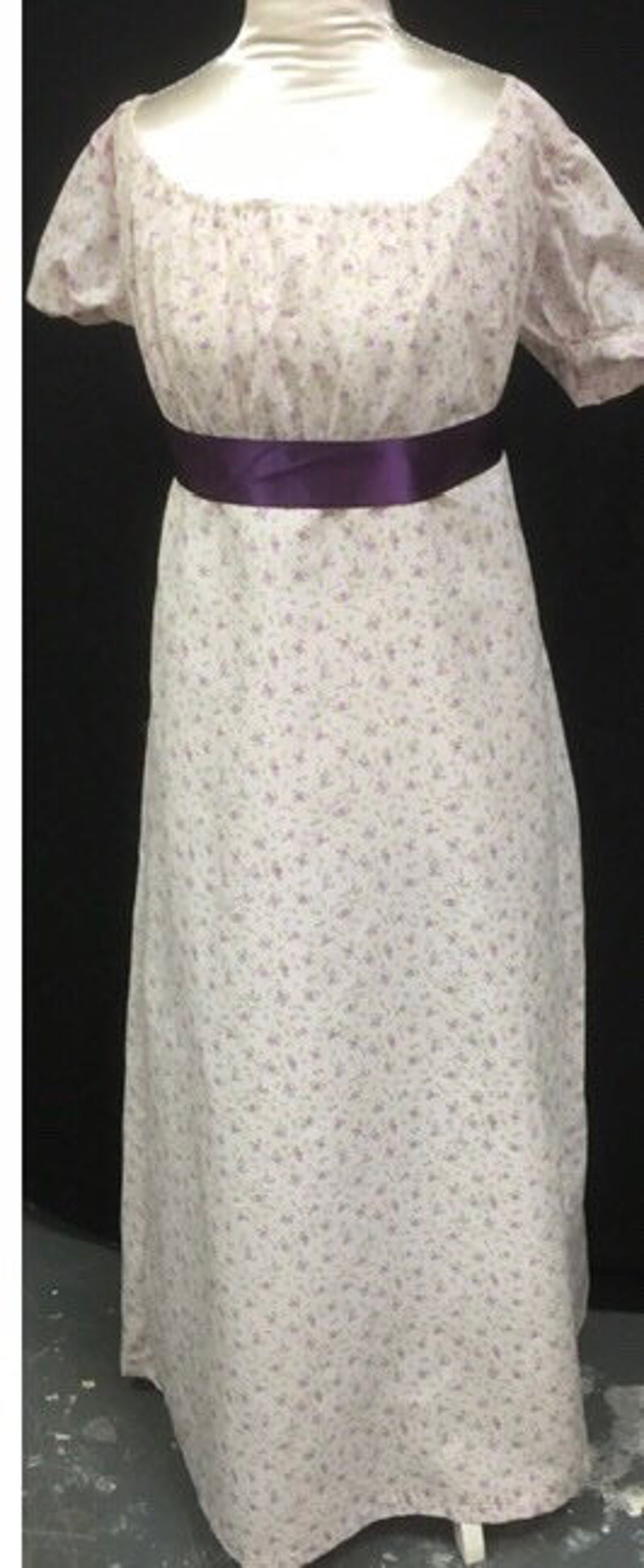 Button Back Regency Style Cotton Gown Made to Order - Etsy