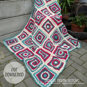 Crochet Afghan Blanket Pattern: 30 Unique Squares (Digital Download)