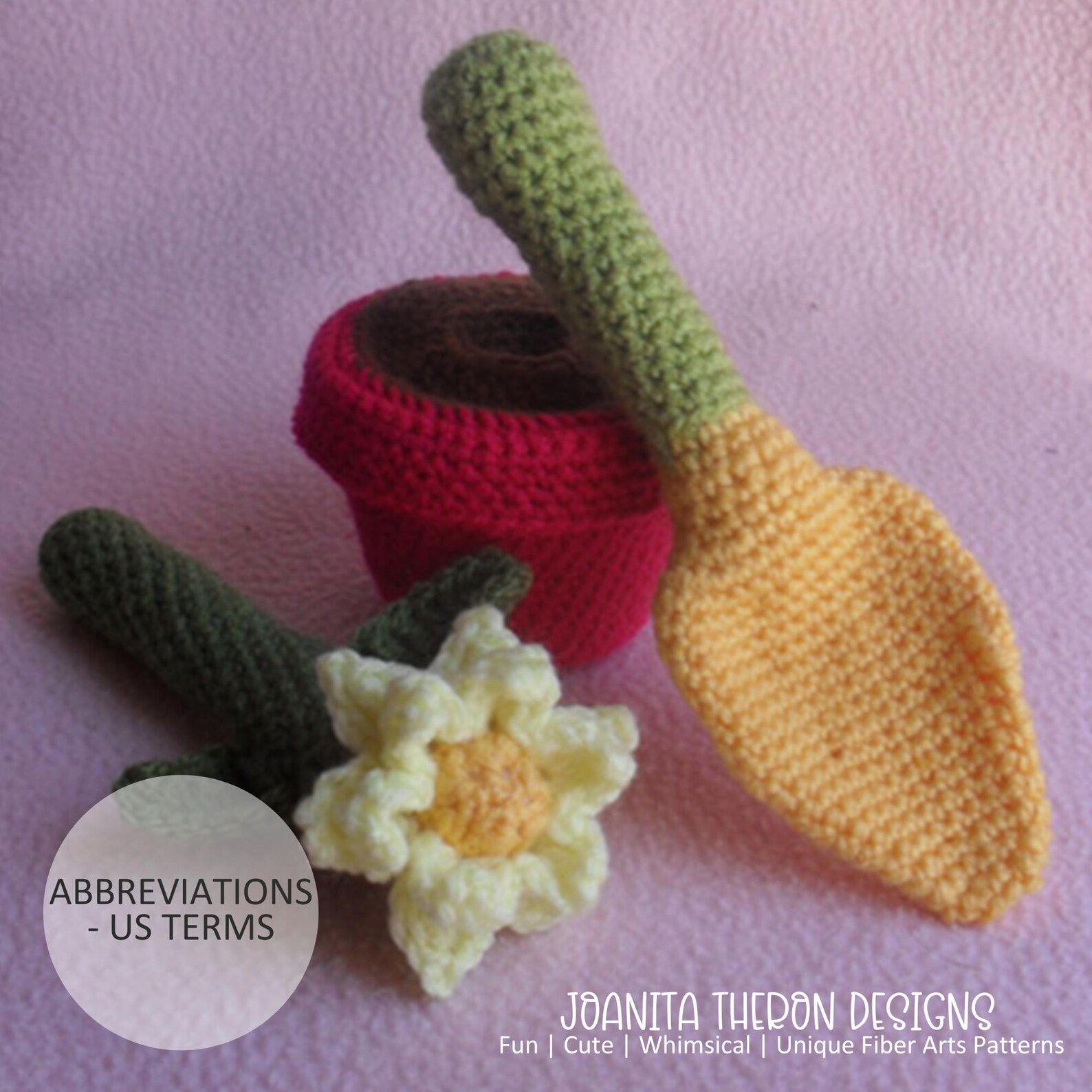 Crochet Pattern - Garden Themed Flower Pot Play Activity Set - Digital ...