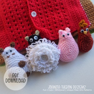 Crochet Playbook Pattern -  Farmyard Playbook Quietbook Activity Set - Digital Download