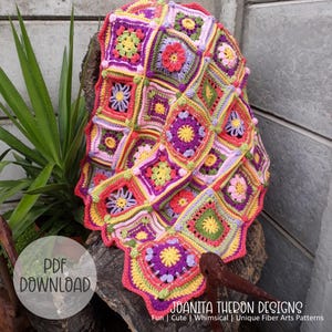 Crochet Blanket Pattern -  Groovy Granny Baby Blanket Throw - Digital Download