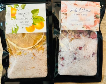 Handmade bath salt blends