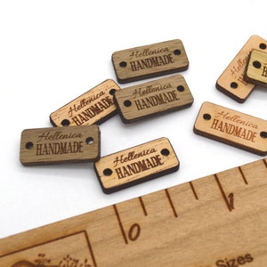 Product Tags - Customized with your text - 0.375 x 0.8 Inches - laser cut and engraved