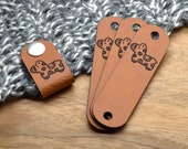 Faux Nubuk Labels 0.6x3.5 Inches Labels for Rivets Knitting Labels,  Personalized Labels, Vegan Leather, Crochet Labels 