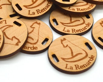 50 Oval Wooden Tags - 1x 0.9 Inches - laser cut and engraved