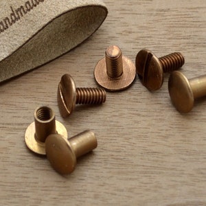 Retro Copper Rivets With Burrs,Leather Fastener Rivet,Wood Work Bindin –  Metal Field Shop