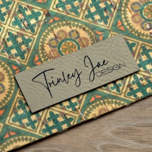 20 Custom Faux Leather labels 0.75x2 inches without holes - Sew on labels, Personalized labels, Custom Labels , Knitting Labels