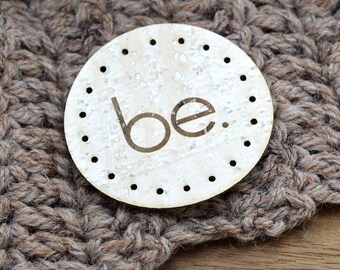 50 Custom Round Cork labels -  Personalized labels, Custom Labels , Knitting Labels, Crochet Labels, Cork Fabric, Cork Leather