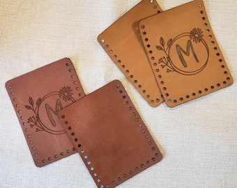 Genuine leather sew on pockets 3.25"x4.25"