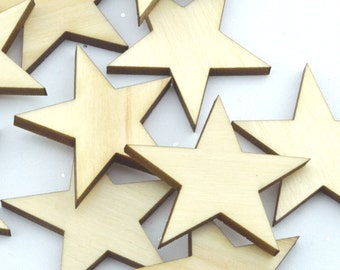 Crafting Supplies - 50 Laser cut wooden stars