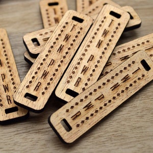 50 Wooden Product Tags 1 Inch Laser Cut and Engraved Knitting Tags, Crochet  Tags, Custom Tags 