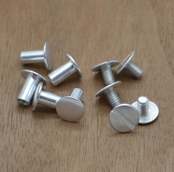 Rivets for labels - Screw on rivets for cork and leather labels