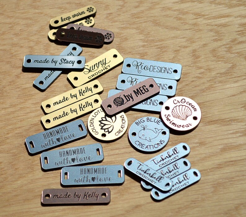 Plastic tags Laser cut and engraved made from Acrylic Etsy