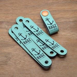 Etiquetas de piel sintética de 1,5 x 8,9 cm - Etiquetas para remaches - Etiquetas para tejer, Etiquetas personalizadas, Piel vegana, Etiquetas para crochet