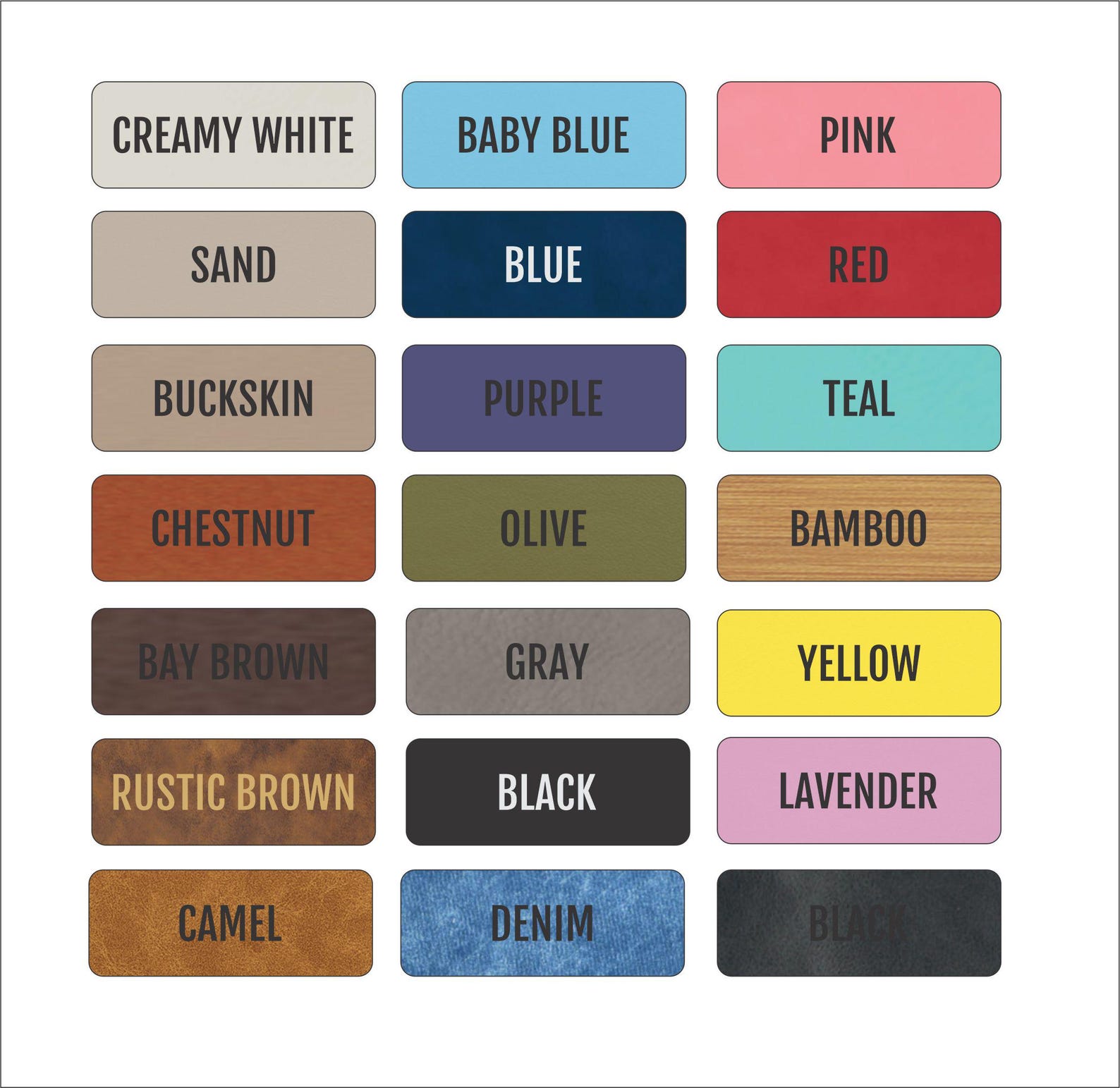 10 Custom Faux Leather Labels 1x2 Inches Without Holes - Sew on Labels ...