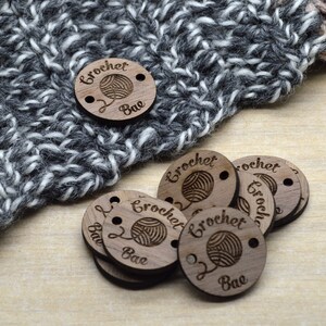 50 Laser Cut Wooden Tags - Custom Knitting & Crochet Labels