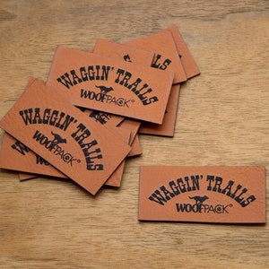 10 IRON ON Custom Faux Leather labels 1x2 inches without holes - iron on labels, Personalized labels, Custom Labels
