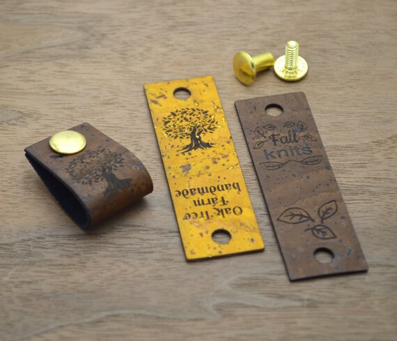 Leatherworking Sewing & Fiber Knitting labels Cork labels 0.6x3.5 ...