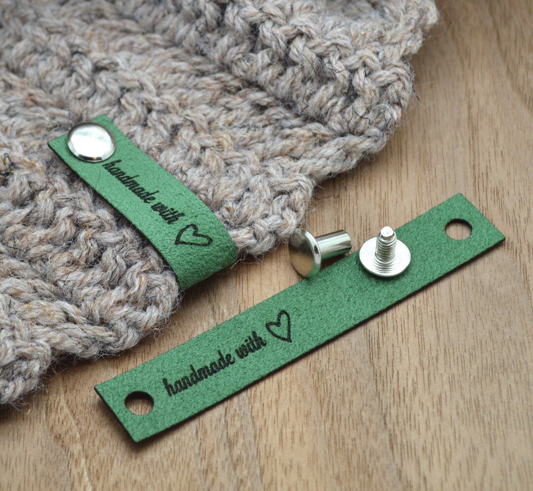 Ultrasuede Labels 0.6x3.5 Inches - Labels for Rivets - Knitting Labels ...