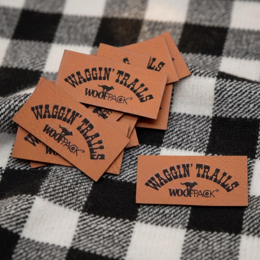 10 Custom Faux Leather Labels 1x2 Inches Without Holes - Sew on Labels ...