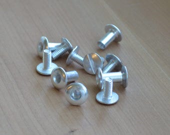 Remaches para etiquetas - Remaches atornillables para etiquetas de corcho y cuero