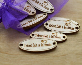 100 Product Tags - Handmade - 0.5 x 1.2 Inches - laser cut and engraved