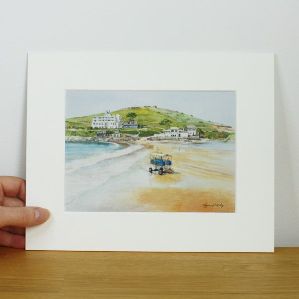 Burgh Island Bigbury Devon art print reproduced from my watercolour painting