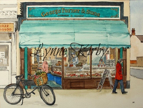 Butchers Shop George Turner Sons Pelsall Walsall Art Print Etsy