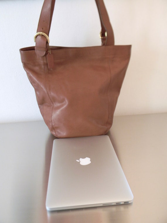 Vintage Coach Cappuccino Leather SoHo Bag, XL Leat