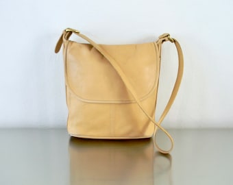 Vintage 90s Coach British Tan Whitney Leather Shoulder Bag #4115