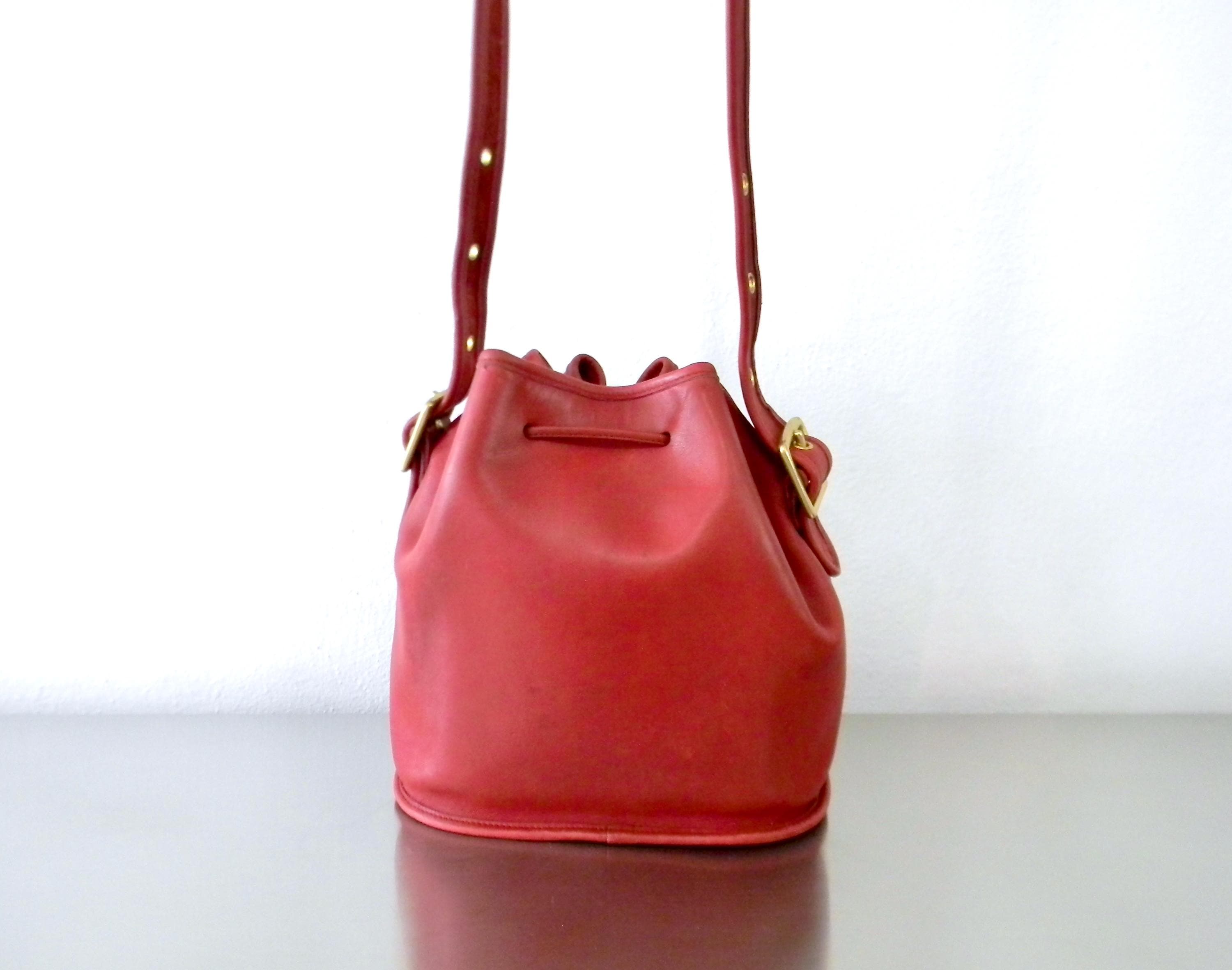 Vintage Red Leather Coach Classic Lula's Legacy Bag