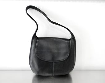 バッグ COACH LEATHER BAG BLACK Vintage Coach Legacy Small Pocket Zip Bag 9136 Black Leather