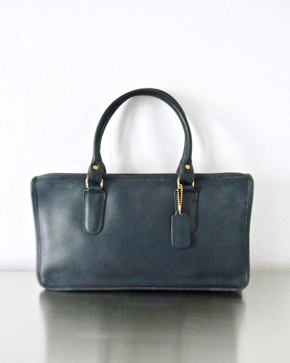 coach navy blue handbag