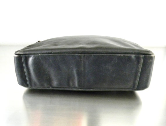 Vintage Black Leather XL Coach Park Tote, Refurbi… - image 9