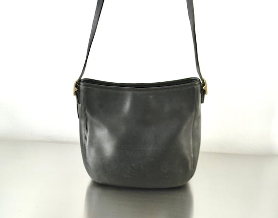 Vintage Coach Black Leather Chelsea Hobo, Refurbi… - image 7