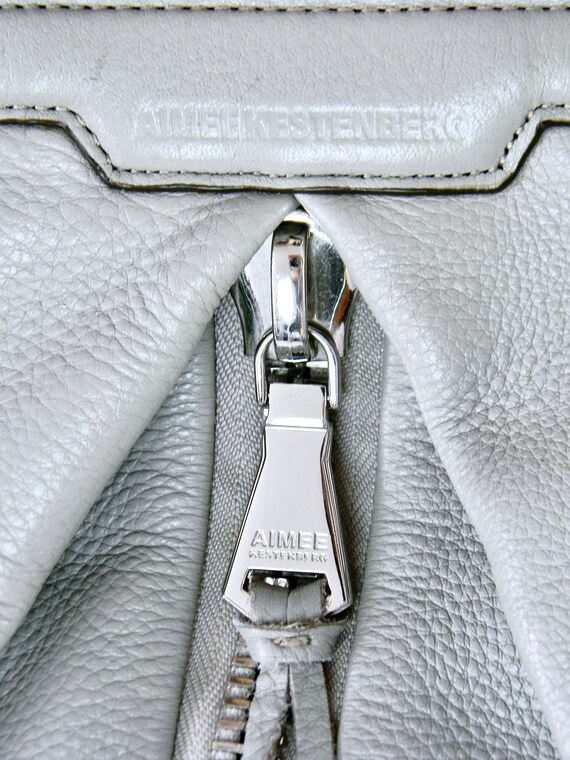 Refurbished Aimee Kestenberg Leather Backpack, Elephant Gray  display picture 2