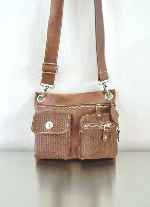 Vintage Tribe Leather Roots Villager Bag, Refurbis