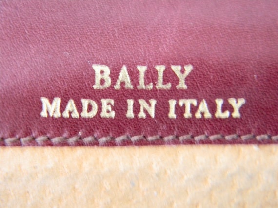 Vintage Oxblood Leather Bally Slim Convertible Ba… - image 5