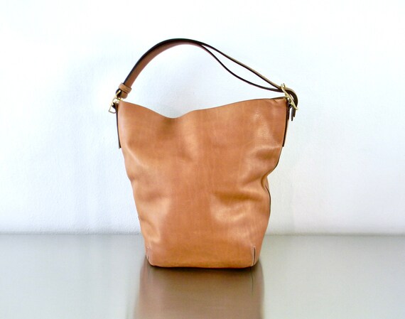 Vintage Coach British Tan Large Duffle Sac XL 00s Refurbished Coach Feed Bag Signature Lined Convertible Bucket Bag Coach Legacy Bag Etsy