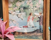 Vintage Pepsi Advertisement. 50s. Pepsi Ad. Original as from the Saturday Evening Post, framed in 60s wood frame.