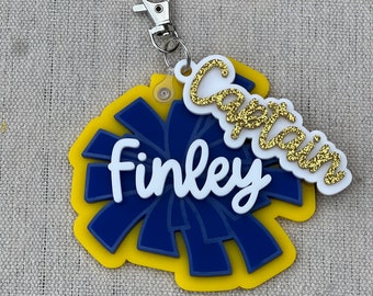 Captain Tag ONLY - Pom Pom Bag Tags - Add on for Pom Pom listing