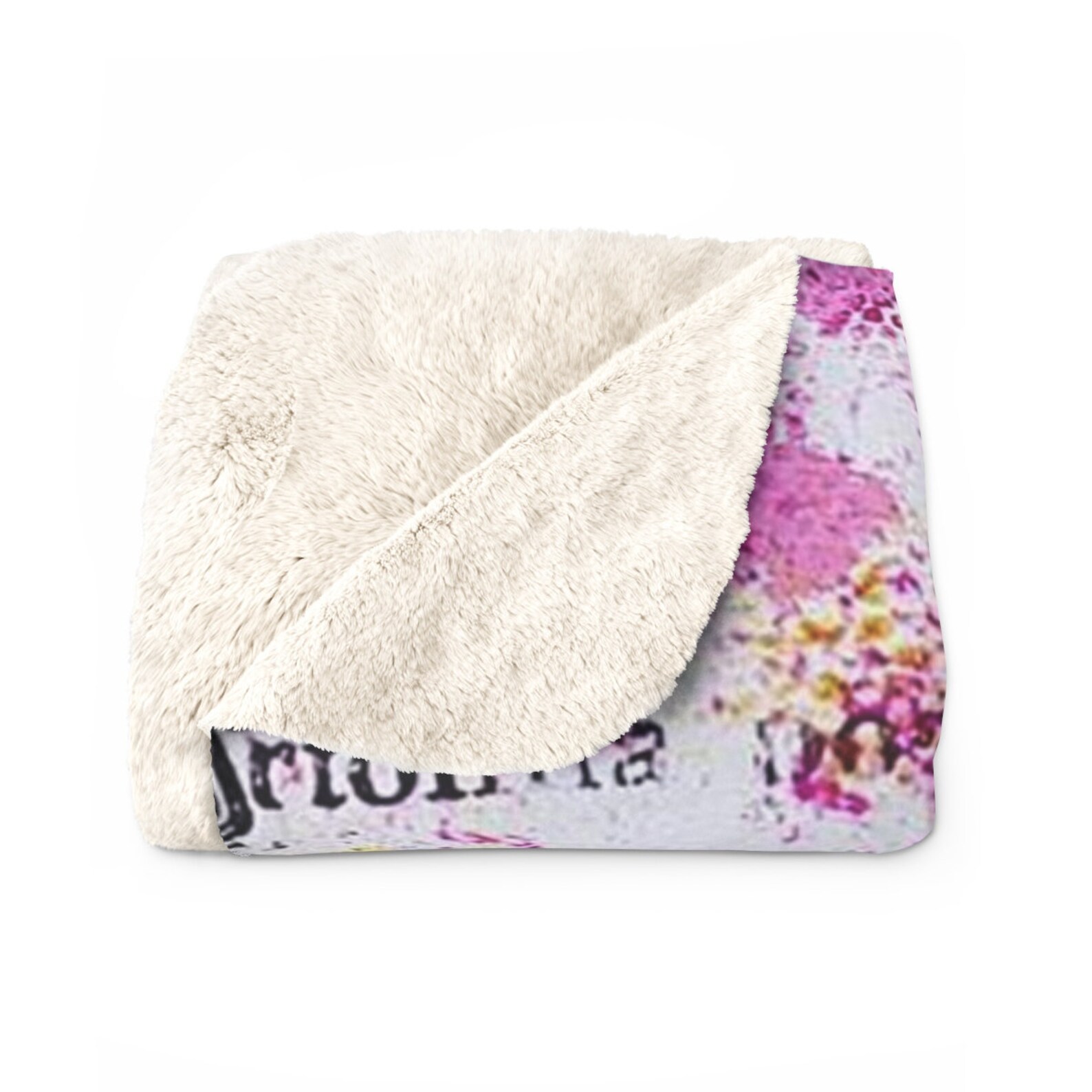 MARLYN BUBBLE GUM© Sherpa Fleece Blanket Etsy