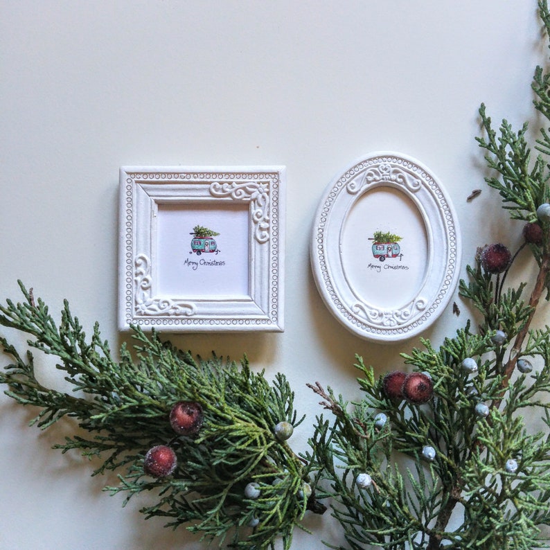 Miniature peinte à la main avec avion de Noël, petit cadeau Joyeux Noël, image 8