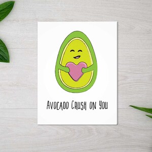 Avocado Crush on You Printable Card