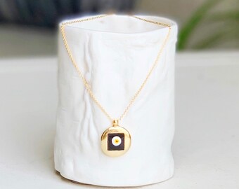 Collana nera del malocchio / Collana del terzo occhio / Collana dorata del malocchio / Collana dell'occhio di protezione / Collana del malocchio / Gioielli del malocchio
